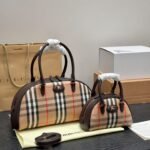 Burberry Highlands Bowling Bag with Equestrian Badge