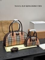 Burberry Highlands Bowling Bag with Equestrian Badge