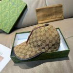 Gucci Baseball Cap - Vertical Striped Webbing Unisex Canvas Leather - Image 2