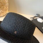 CHANEL Structured Wool Blend Dress Hat - Image 12