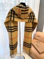 Burberry Classic Check Hooded Scarf Wrap - Image 8