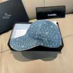 Chanel Baseball Cap - Mini Double C Denim & Full-Grain Leather - Image 4