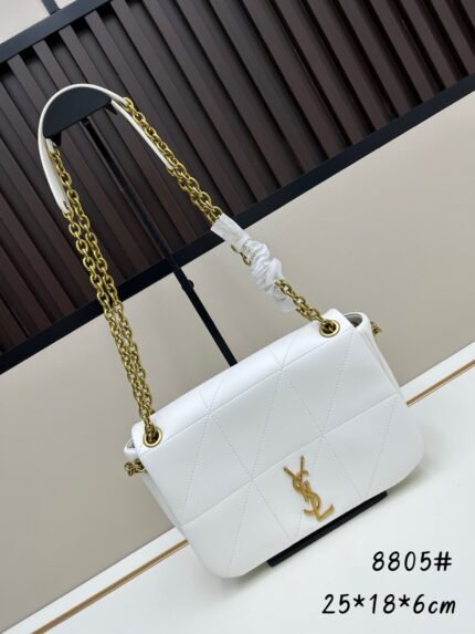 YSL 8805 Soft Lambskin Jewelry Hardware Tote