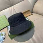 Gucci Bucket Hat - Metal Double G New Canvas Cotton Lining
